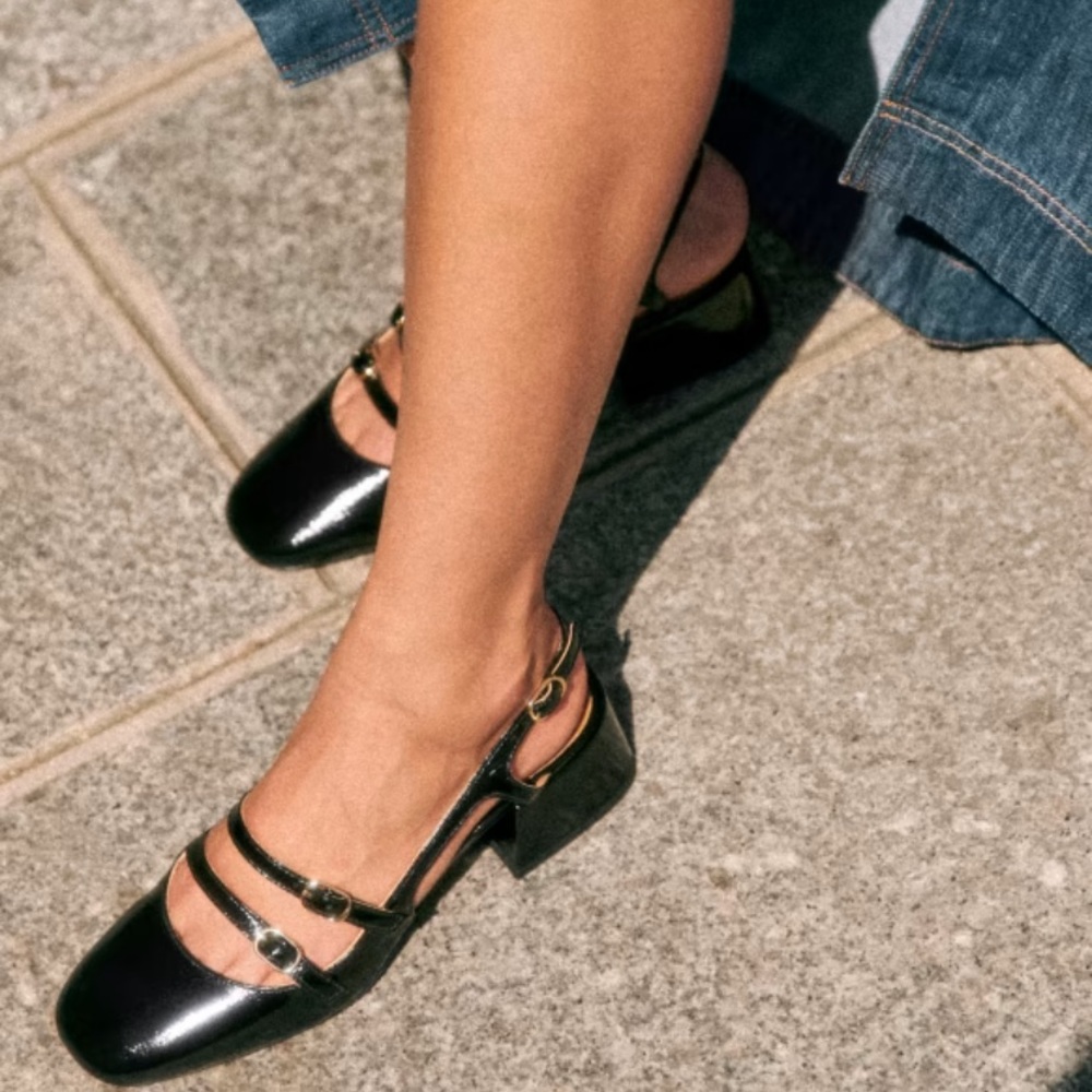 Sézane Paula babies Mary Jane size 8! Patent black never worn